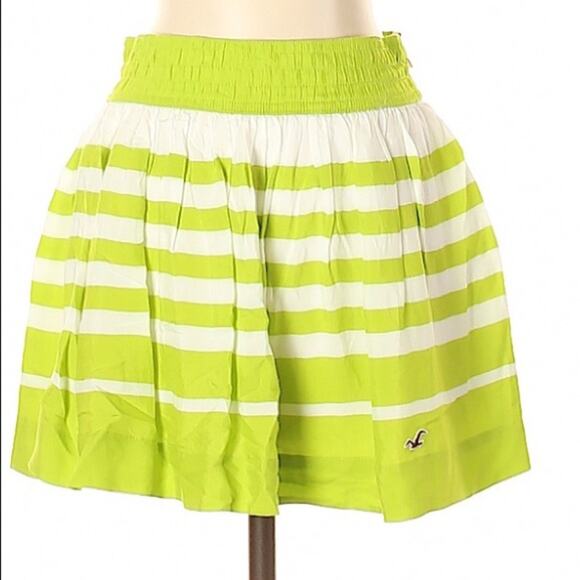 Hollister Lime Striped Skirt - Picture 1 of 7